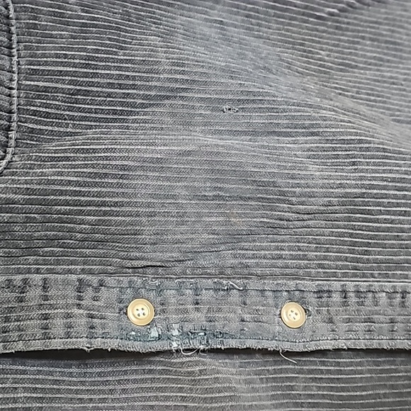 Men's J Crew distressed and worn in long sleeve corduroy shirt size large tall - Picture 3 of 8